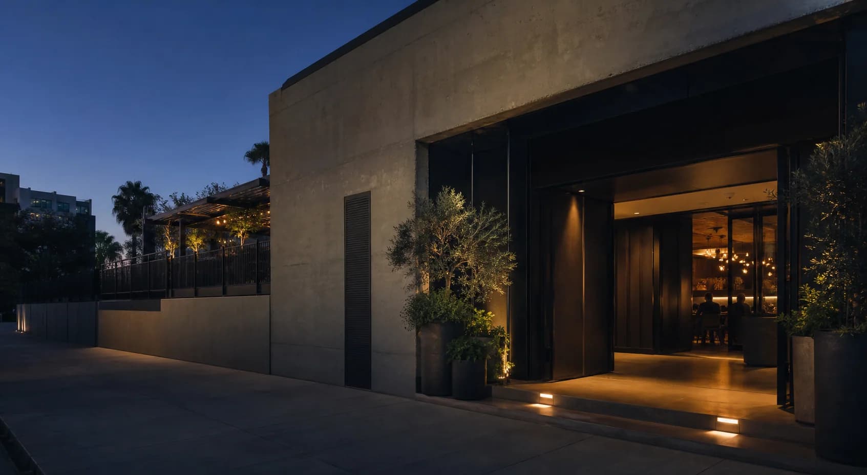 Fictional commercial properties environment used for Code 4 art direction